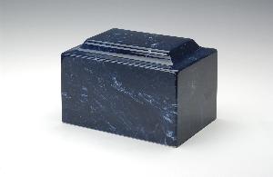 navy blue cultured marble cremation urn